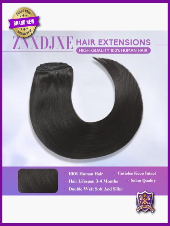Clip In Hair Extensions Real Human Hair 14 Inch 75g 8pcs Seamless Straight Remy main image 4